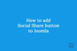 How to add Social Share button to Joomla