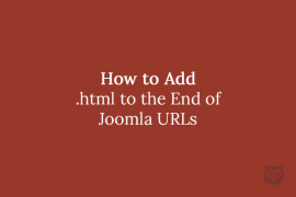 How to Add .html to the End of Joomla URLs