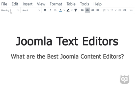 Joomla Content Editors - What are the Best Joomla Text Editor Extensions?