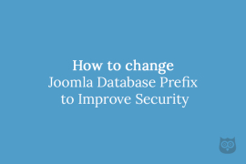 How to change Joomla Database Prefix to Improve Security