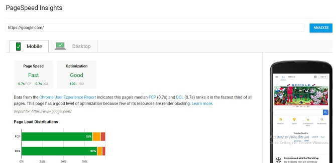Google Page speed insights