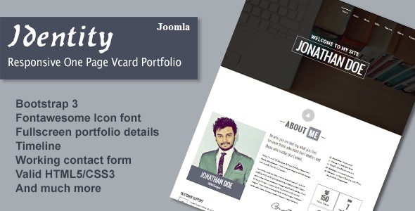 Identity Joomla Portfolio Template