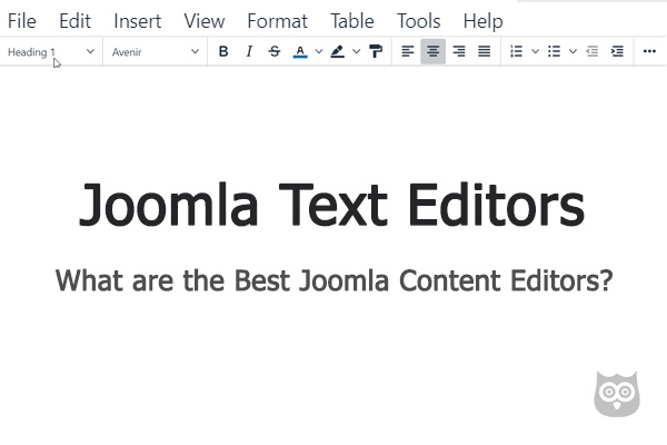 Joomla Content Editors - What are the Best Joomla Text Editor Extensions?