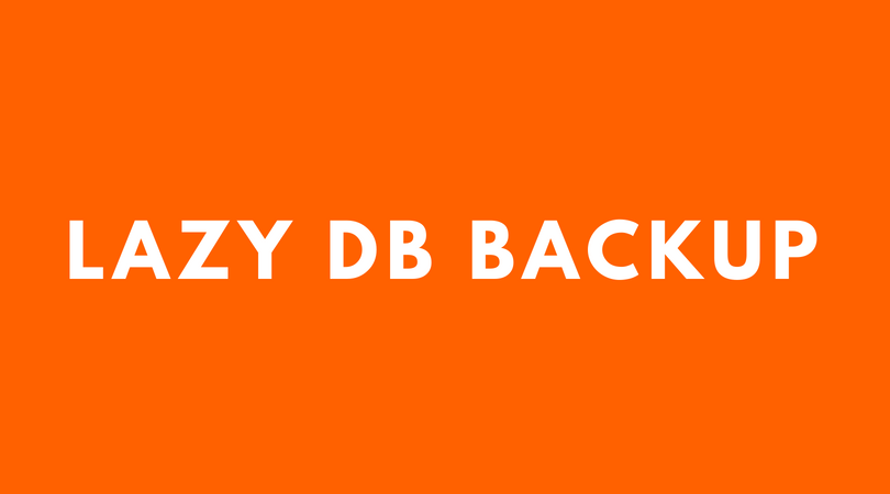 LazyDB Backup