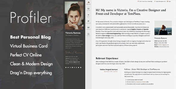 Profiler Joomla Template