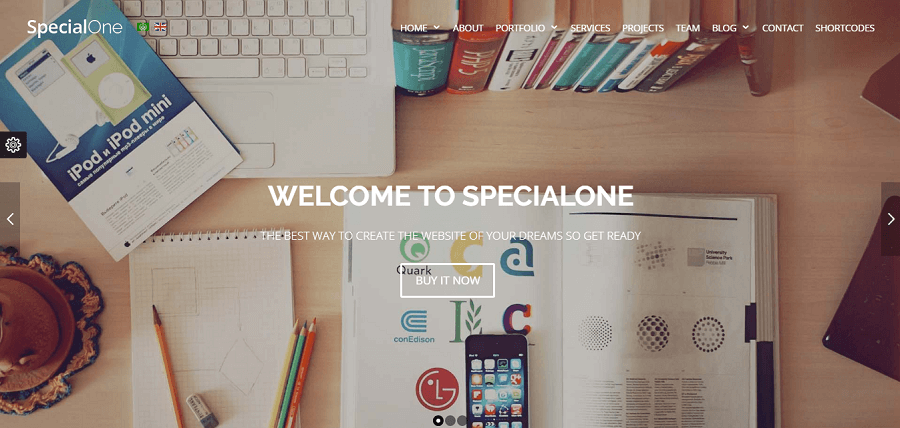 SpecialOne one page template