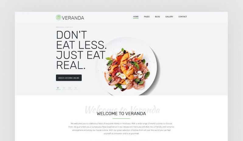 Veranda Cafe and Restaurant Multipage Elegant Joomla Template