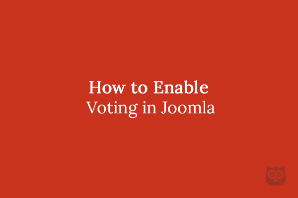 How to enable Voting in Joomla