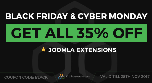 Black Friday & Cyber Monday Joomla Deal 2017 - Discount