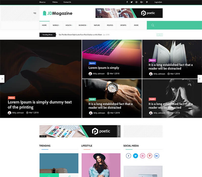 JD Magazine Joomla Template