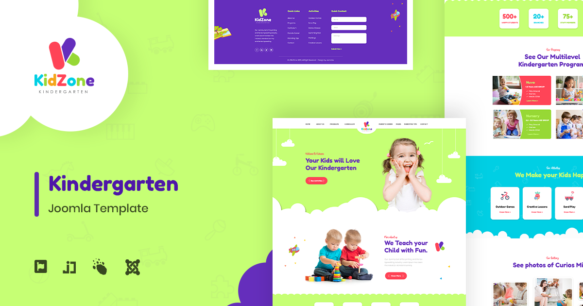 jdkidzone Kindergarten Joomla Template