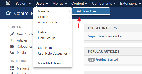 joomla-add-new-user-menu