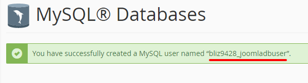 joomla-cpanel-created-database-user