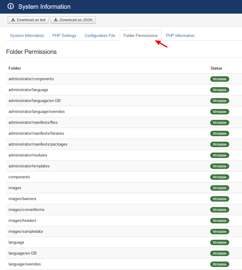 joomla-folder-permissions