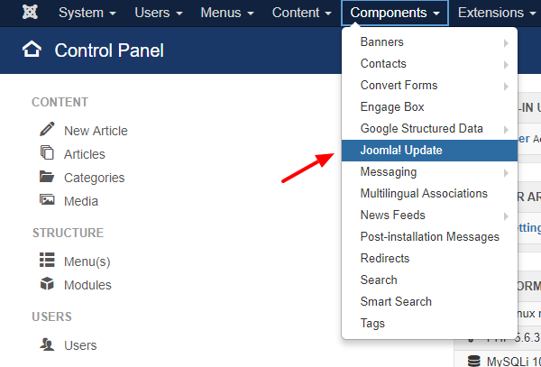 joomla-update-menu