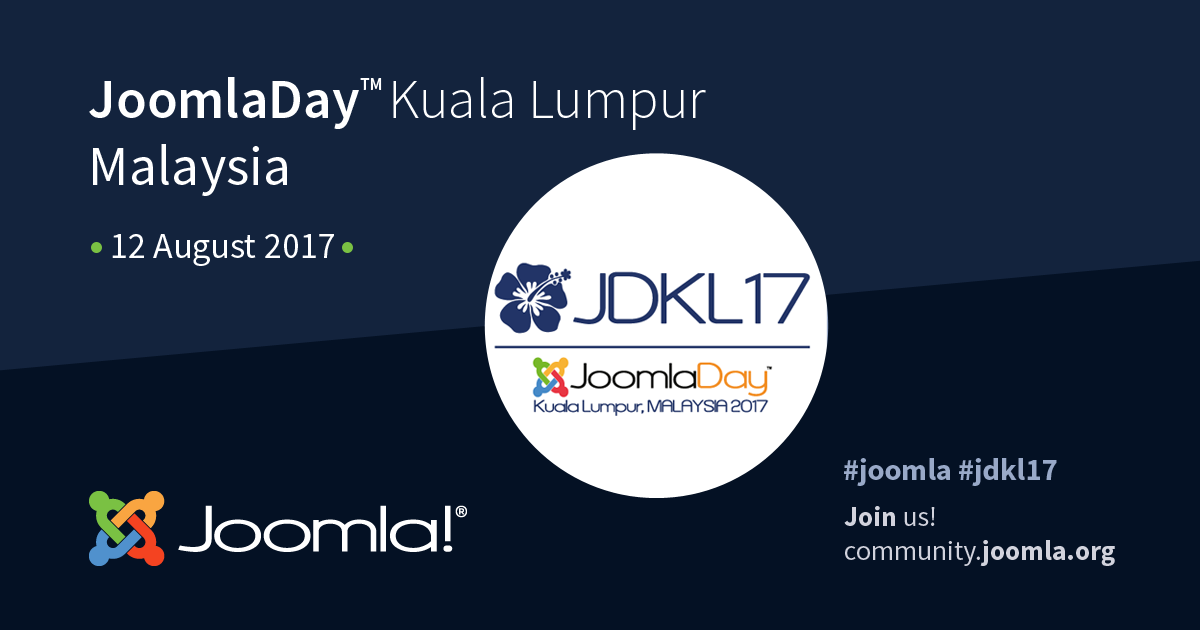 JoomlaDay Kuala Lumpur Malaysia - 12 August 2017