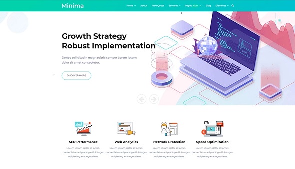 minima digital and online marketing joomla template