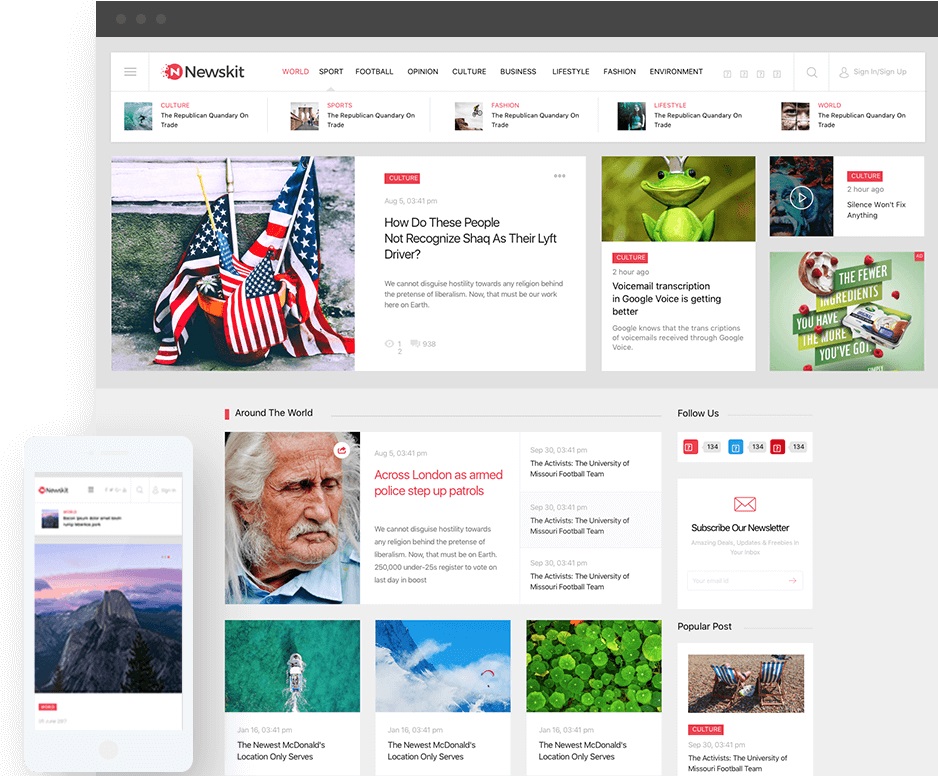 Newskit Joomla template