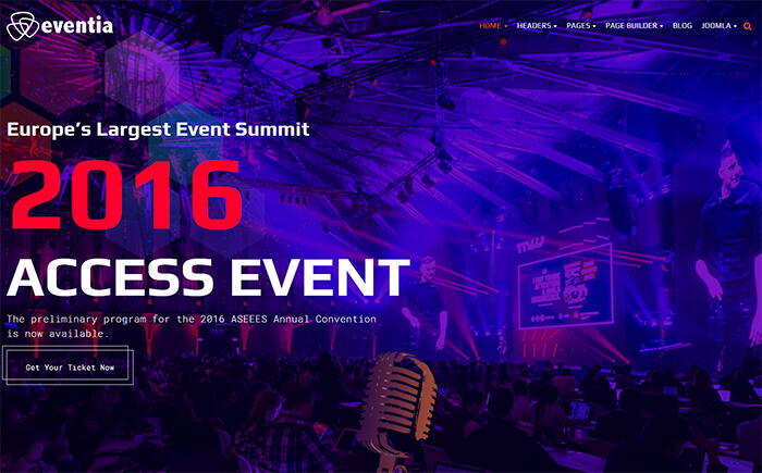 Event Management Joomla Template